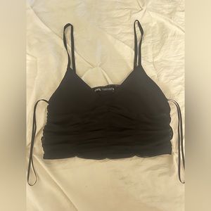 zara mesh cropped tank